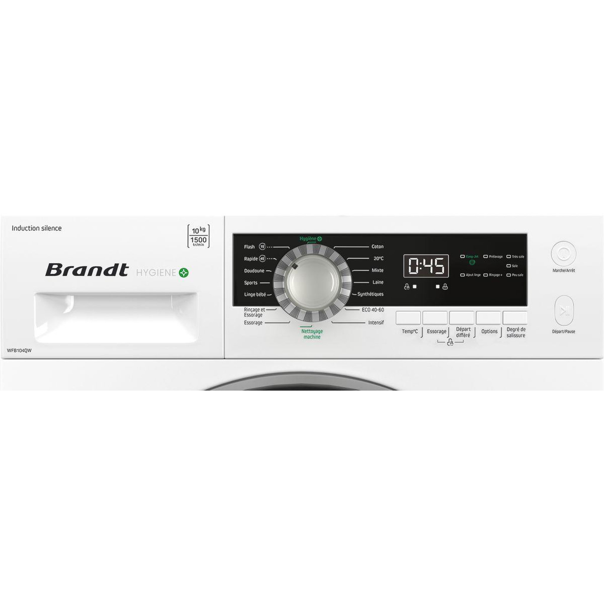 Voir la diapositive 4 : BRANDT Lave linge hublot WFB104QW