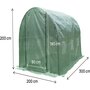 Voir la diapositive 4 : Habitat et Jardin Serre tunelle de jardin 3 x 2 m   Lys  - 6 m² - 130g - Vert