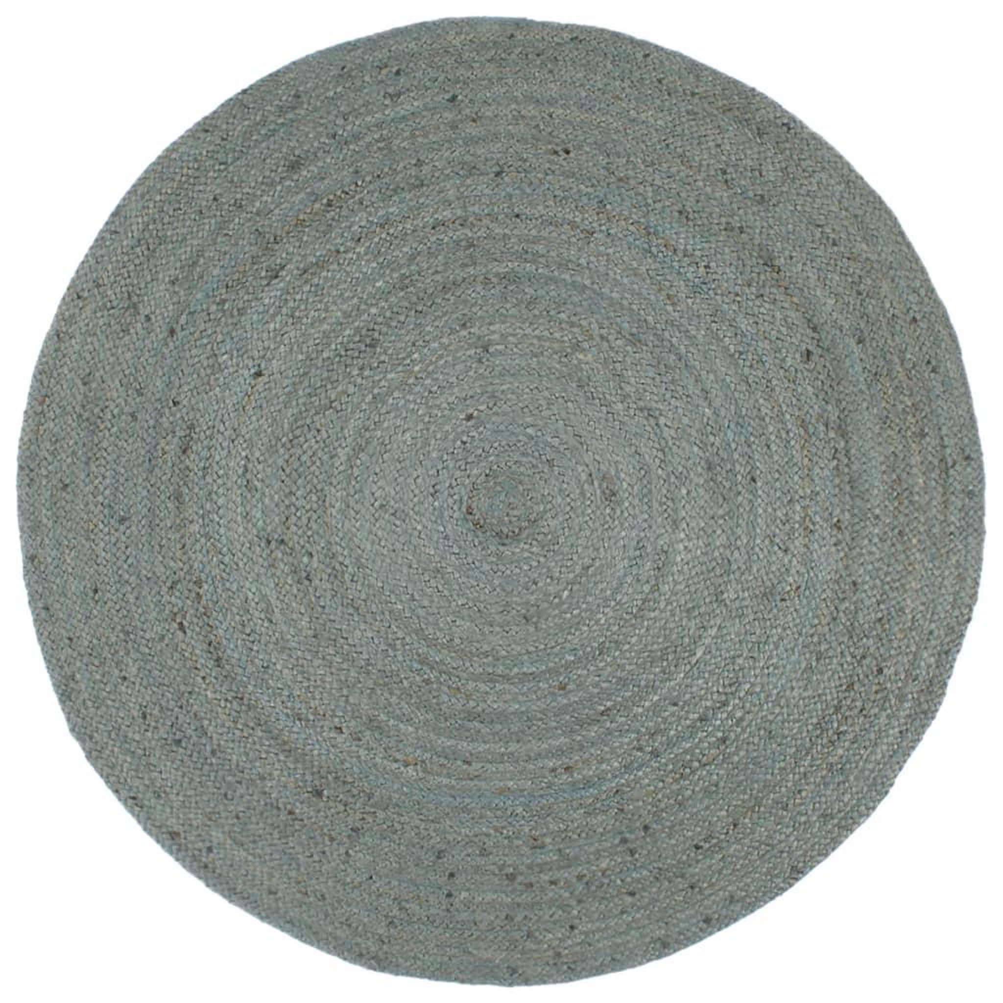 Voir la diapositive 1 : VIDAXL Tapis fait a la main Jute Rond 240 cm Vert olive