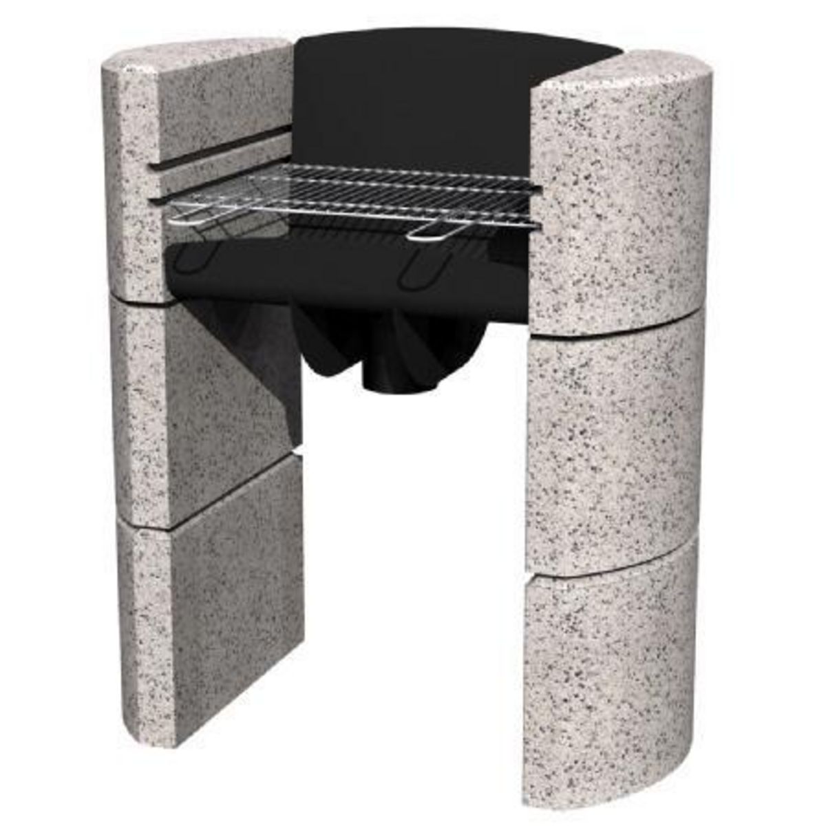 Barbecue pierre ovale