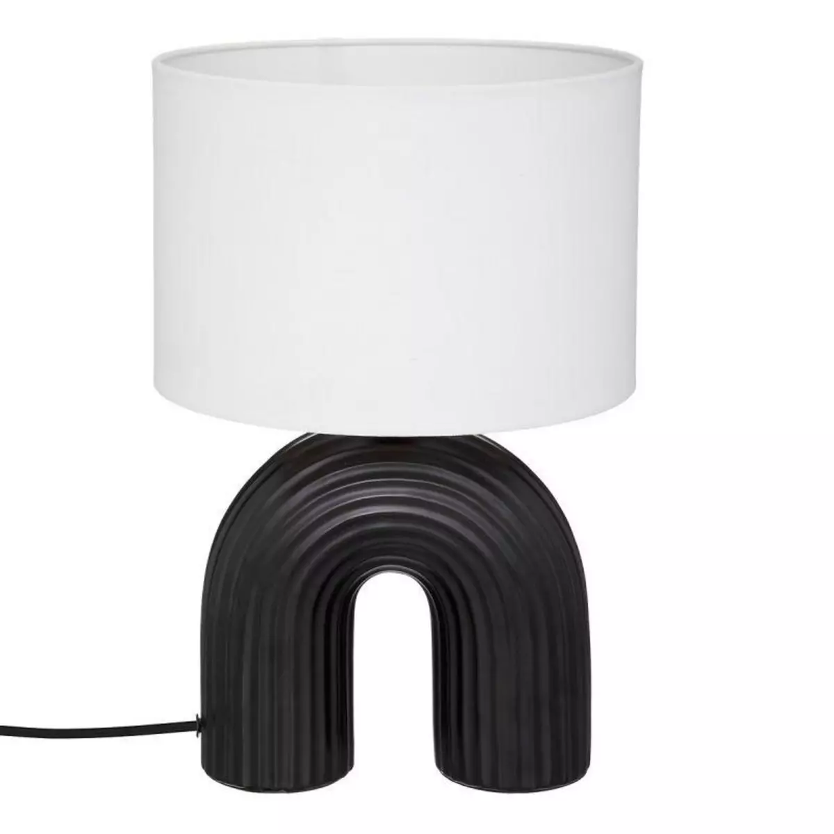 Lampe à Poser sur Pied  Eidel  40cm Noir & Blanc