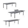 Voir la diapositive 5 : SWEEEK Table de jardin CHARLESTON extensible aluminium, 8 places, 210/300 x 100 x 75,5 cm