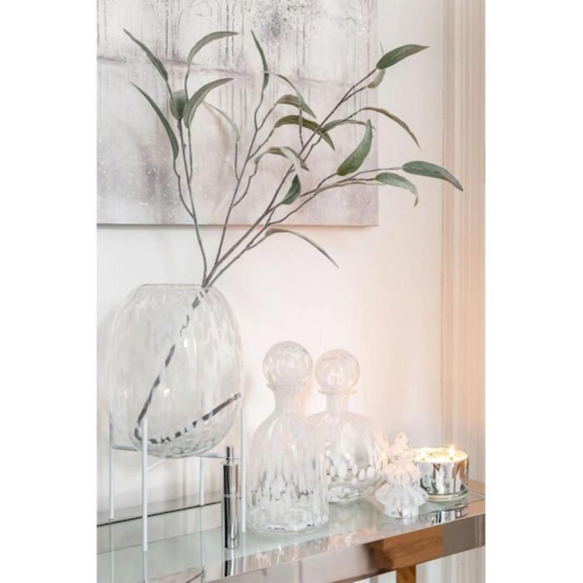 Paris Prix Vase sur Pied Design  Pois Déco  37cm Transparent