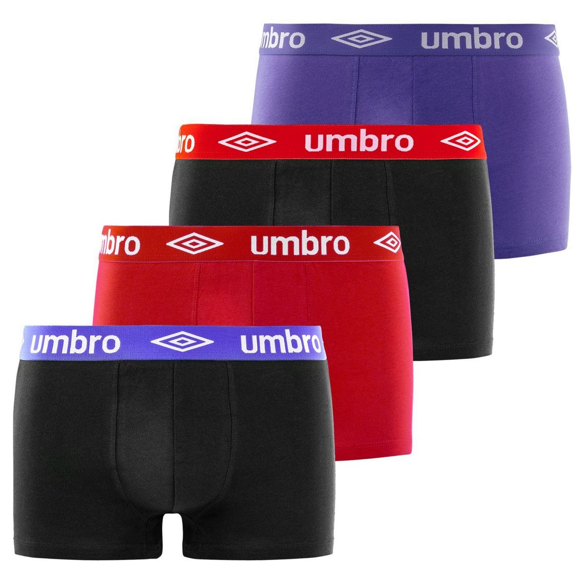 UMBRO Lot de 4 boxers en coton homme Classic