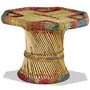 VIDAXL Table basse Bambou avec Details Chindi Multicolore