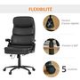 Voir la diapositive 6 : VINSETTO Vinsetto Fauteuil de bureau direction massant 6 points grand confort dossier inclinable hauteur réglable pivotant revêtement synthétique noir