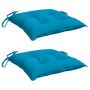 Voir la diapositive 3 : VIDAXL Coussins de palette lot de 2 bleu clair 50x50x7 cm tissu oxford