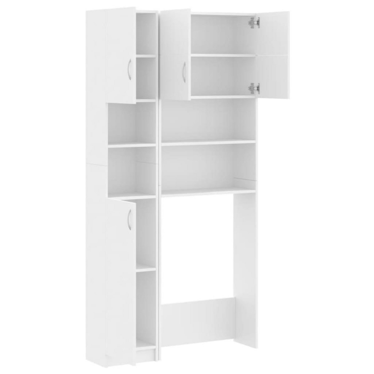 VIDAXL Ensemble de meuble pour machine a laver Blanc Bois d'ingenierie