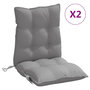 Voir la diapositive 2 : VIDAXL Coussins de chaise a dossier bas lot de 2 gris tissu oxford