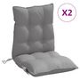 Voir la diapositive 2 : VIDAXL Coussins de chaise a dossier bas lot de 2 gris tissu oxford