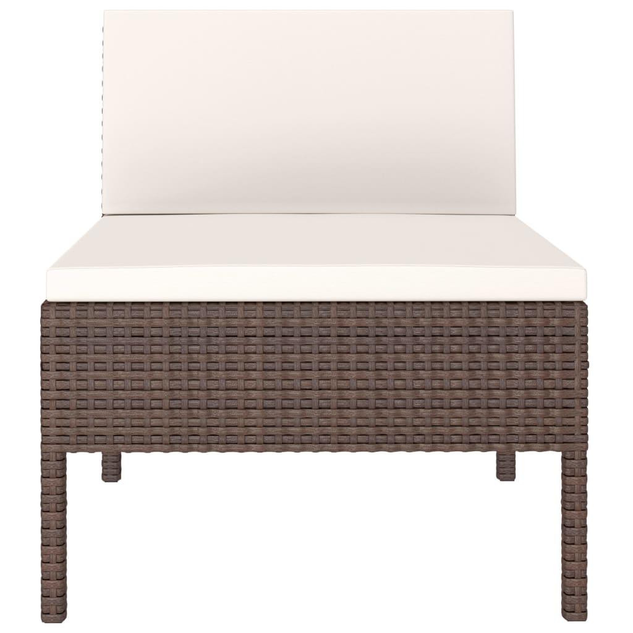 Voir la diapositive 4 : VIDAXL Chaises de jardin lot de 3 avec coussins Resine tressee Marron