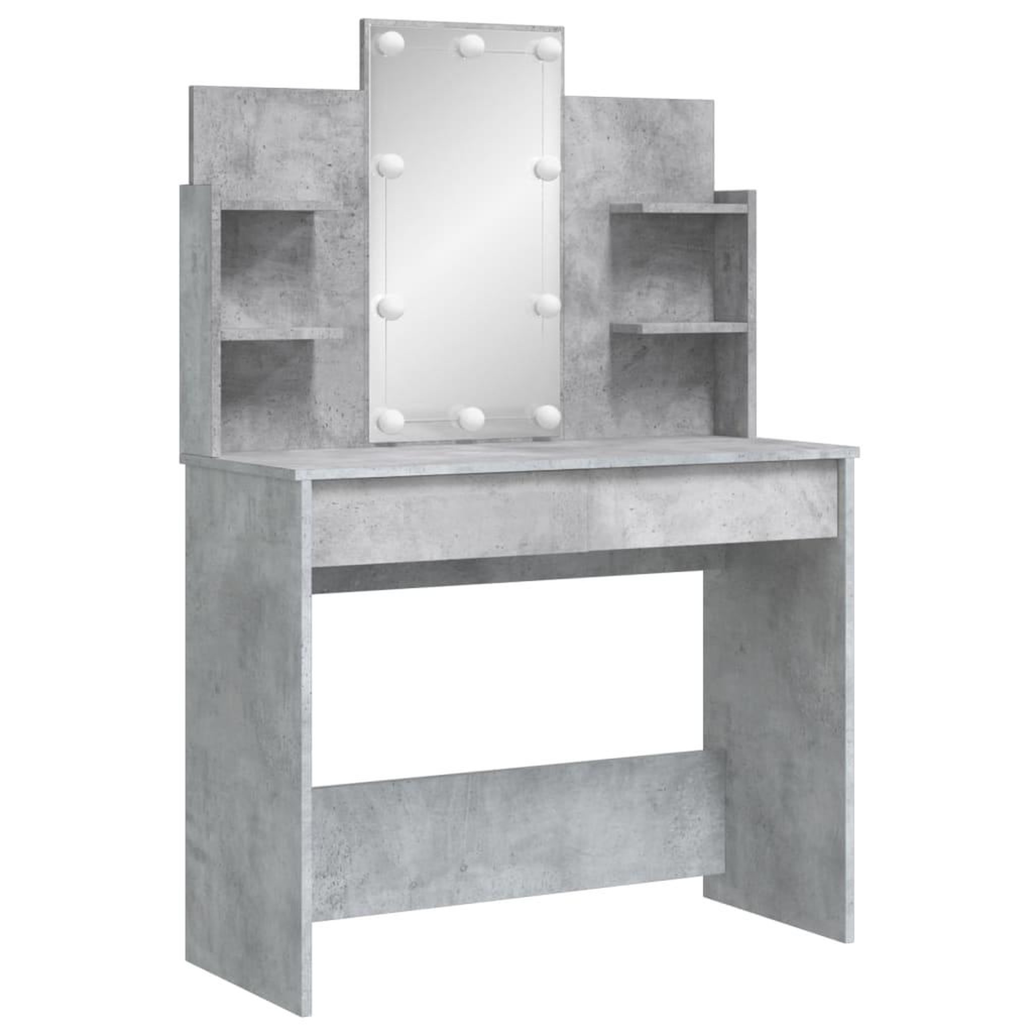 Voir la diapositive 3 : VIDAXL Coiffeuse avec lumieres LED gris beton 96x40x142 cm