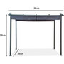 Voir la diapositive 3 : Habitat et Jardin Pergola en aluminium avec toit rétractable - 3 x 4 m - Gris anthracite