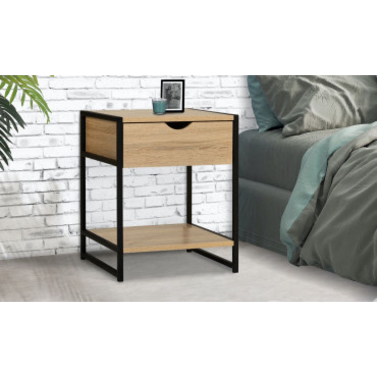 Lot de 2 chevets 1 porte HOUSTON