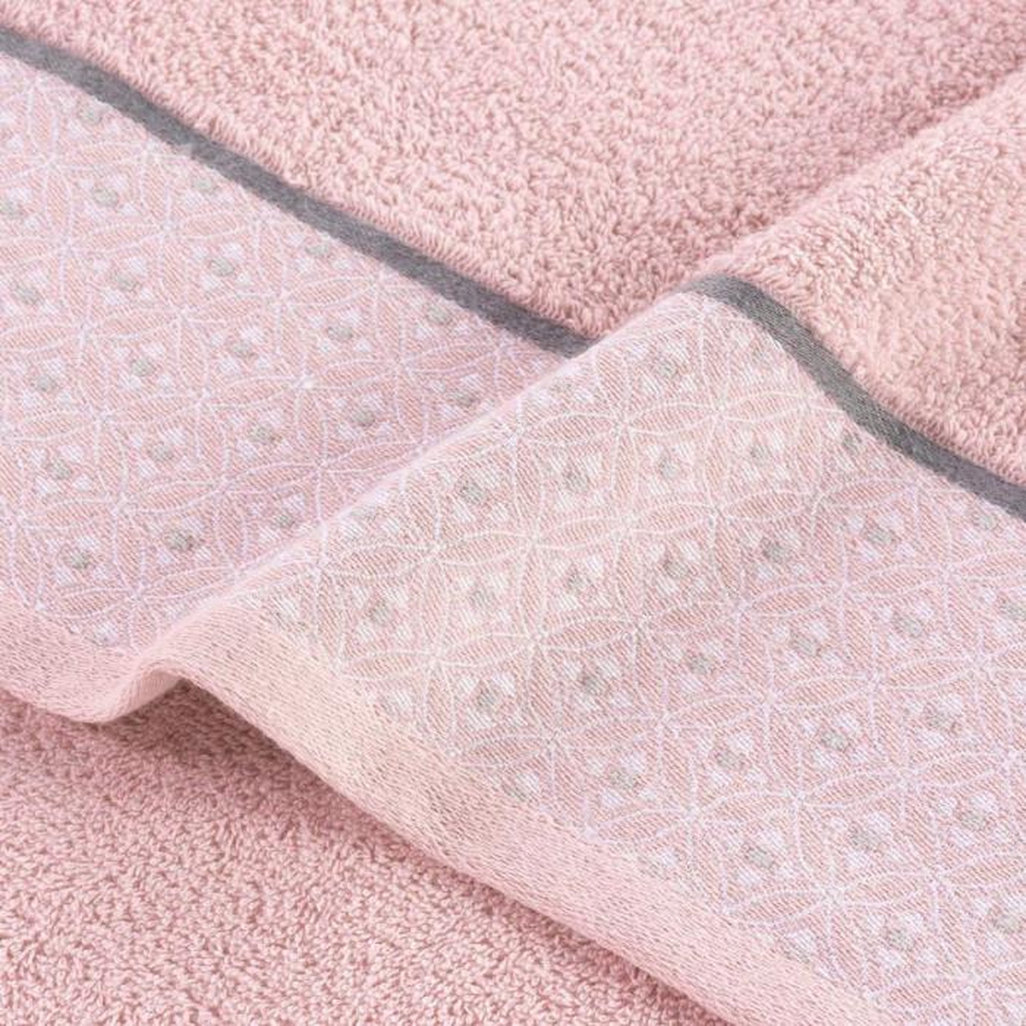 Voir la diapositive 2 : Paris Prix Drap de Douche Jacquard  Belina  70x130cm Rose