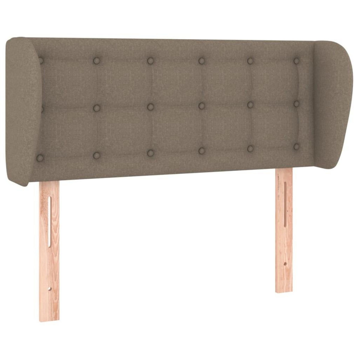 VIDAXL Tete de lit avec oreilles Taupe 103x23x78/88 cm Tissu