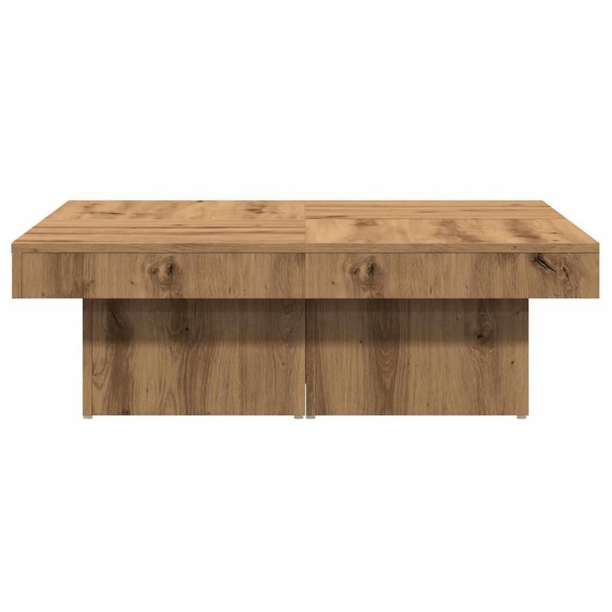VIDAXL Table basse chene artisanal 90x90x28 cm bois d'ingenierie