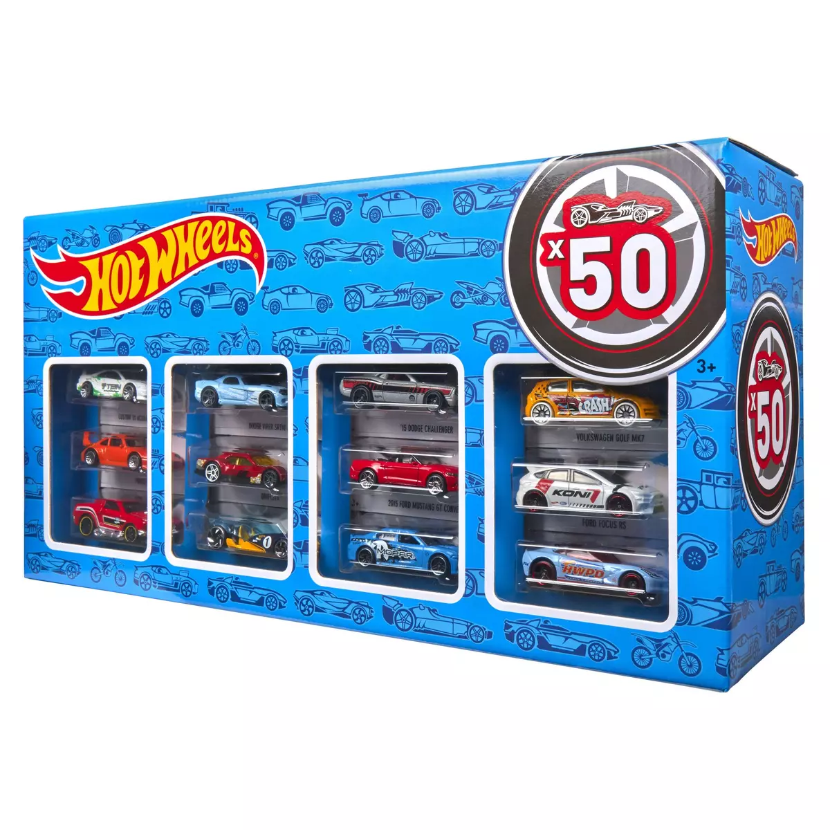 MATTEL Pack de 50 voitures miniatures - Hot Wheels