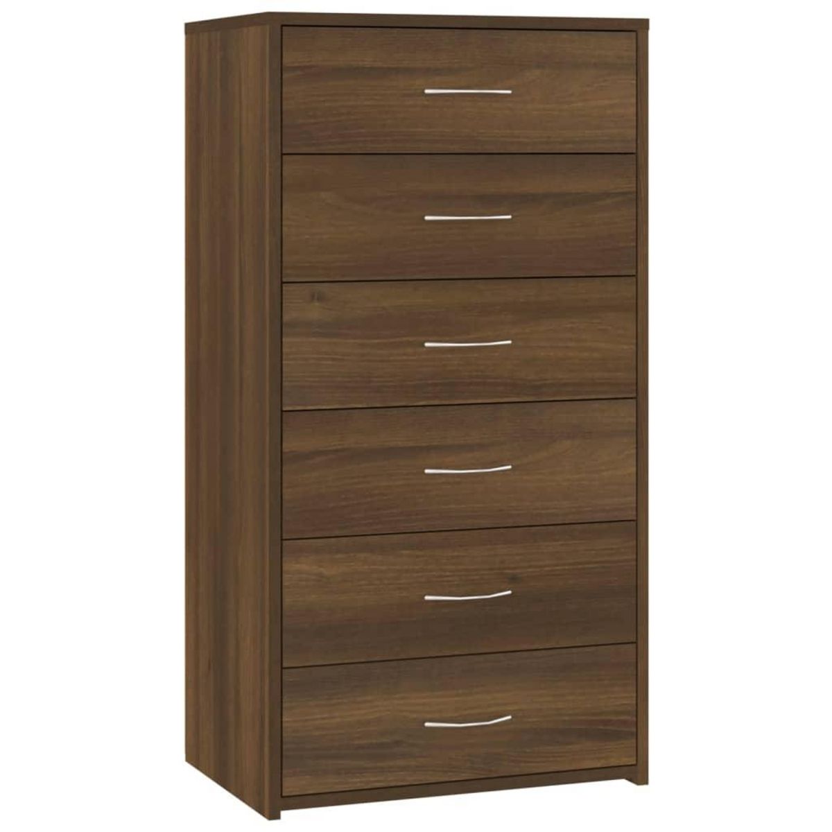 VIDAXL Buffet avec 6 tiroirs Chene brun 50x34x96 cm Bois d'ingenierie