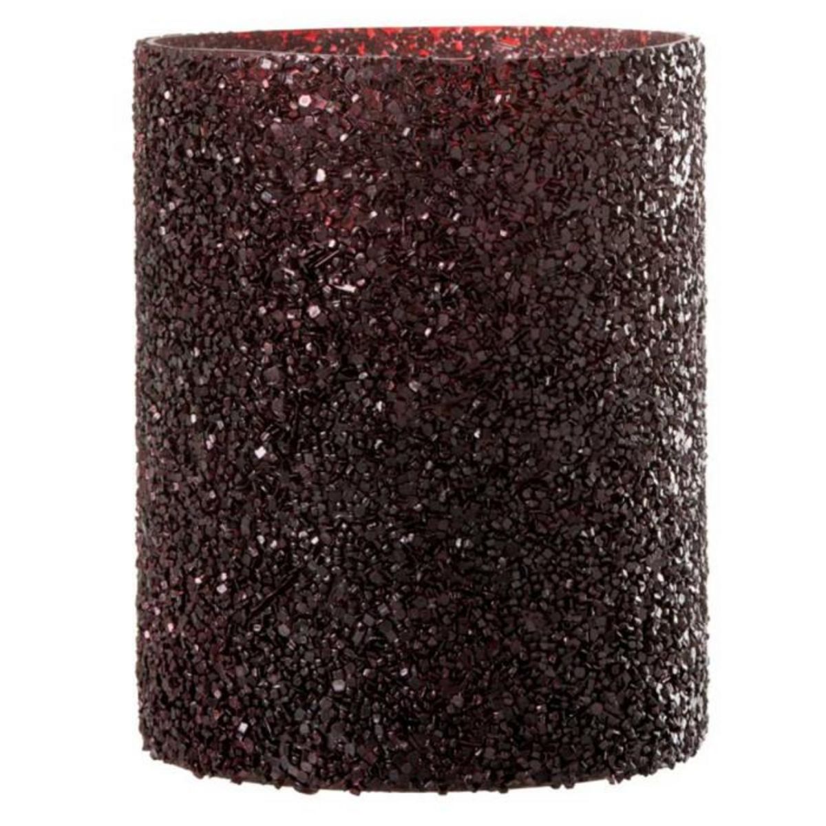 Paris Prix Photophore Design  Paillettes Déco  21cm Rouge