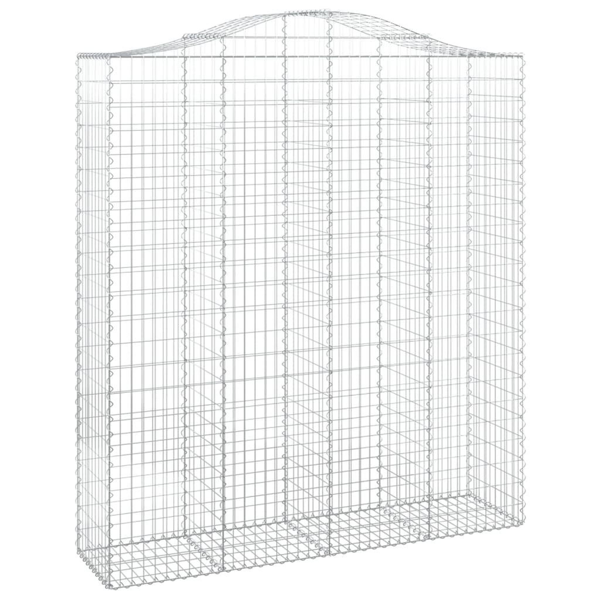 Voir la diapositive 3 : VIDAXL Paniers a gabions arques 4 pcs 200x50x220/240 cm Fer galvanise