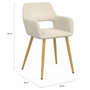 Voir la diapositive 5 : ID MARKET Lot de 2 chaises de salle à manger, fauteuils de table HOLY en velours beige