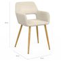 Voir la diapositive 5 : ID MARKET Lot de 2 chaises de salle à manger, fauteuils de table HOLY en velours beige