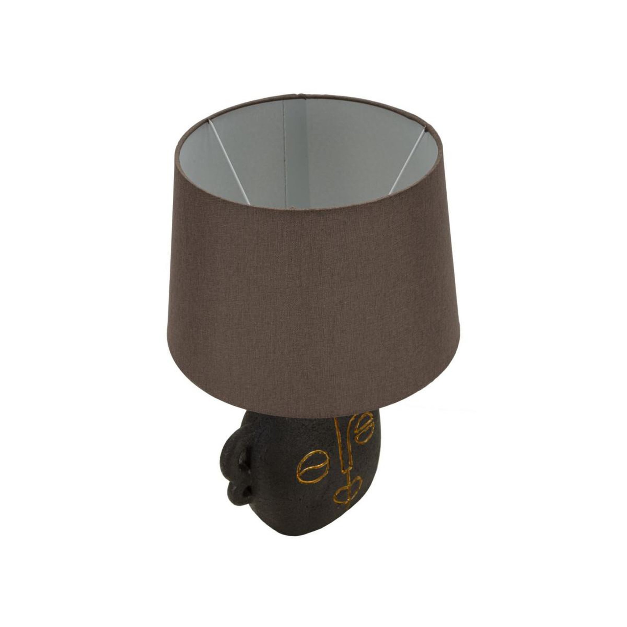 Voir la diapositive 4 : Paris Prix Lampe à poser en résine  tribal  46cm marron