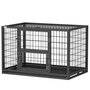 Voir la diapositive 5 : PAWHUT Cage pour chien 94 x 60 x 64 cm toit ouvrant trappes nourrissage porte acier noir