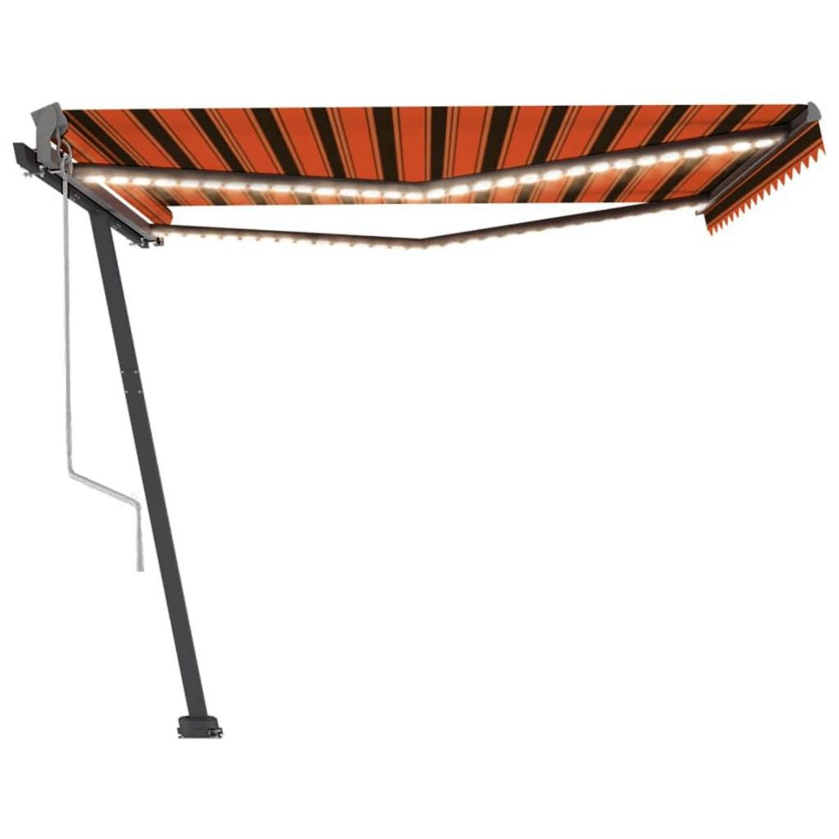VIDAXL Auvent automatique capteur de vent/LED 400x300 cm Orange/marron