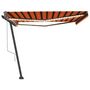 Voir la diapositive 4 : VIDAXL Auvent automatique capteur de vent/LED 400x300 cm Orange/marron