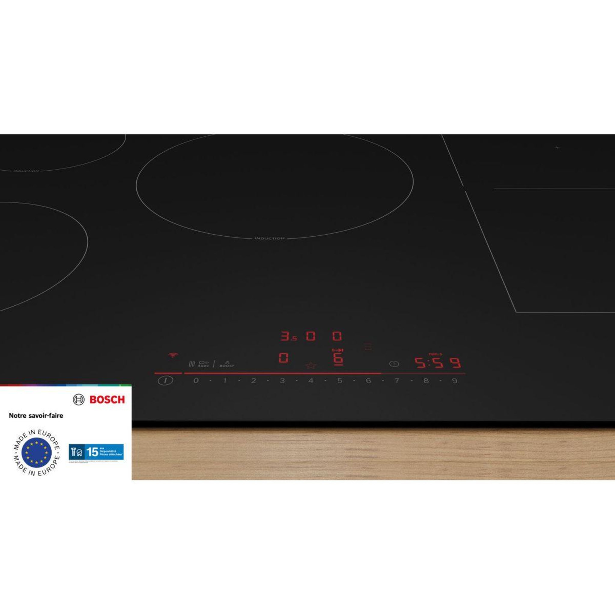 Voir la diapositive 2 : BOSCH Plaque induction PVW81CHB1E série 6, finition carbone mate