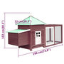 Voir la diapositive 6 : VIDAXL Poulailler avec nichoir Moka 190x72x102 cm Bois de sapin massif