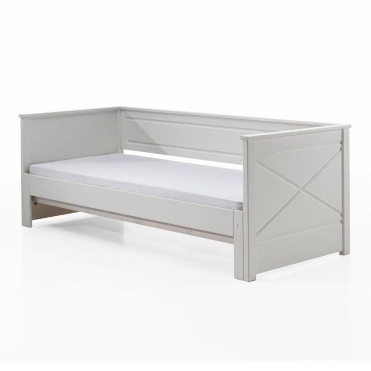 Paris Prix Lit Capitaine Amovible Enfant  Pino  90x200cm Blanc