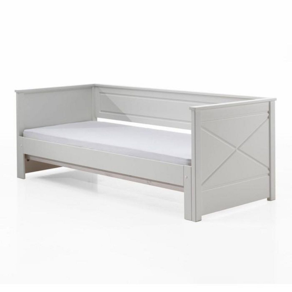 Paris Prix Lit Capitaine Amovible Enfant  Pino  90x200cm Blanc