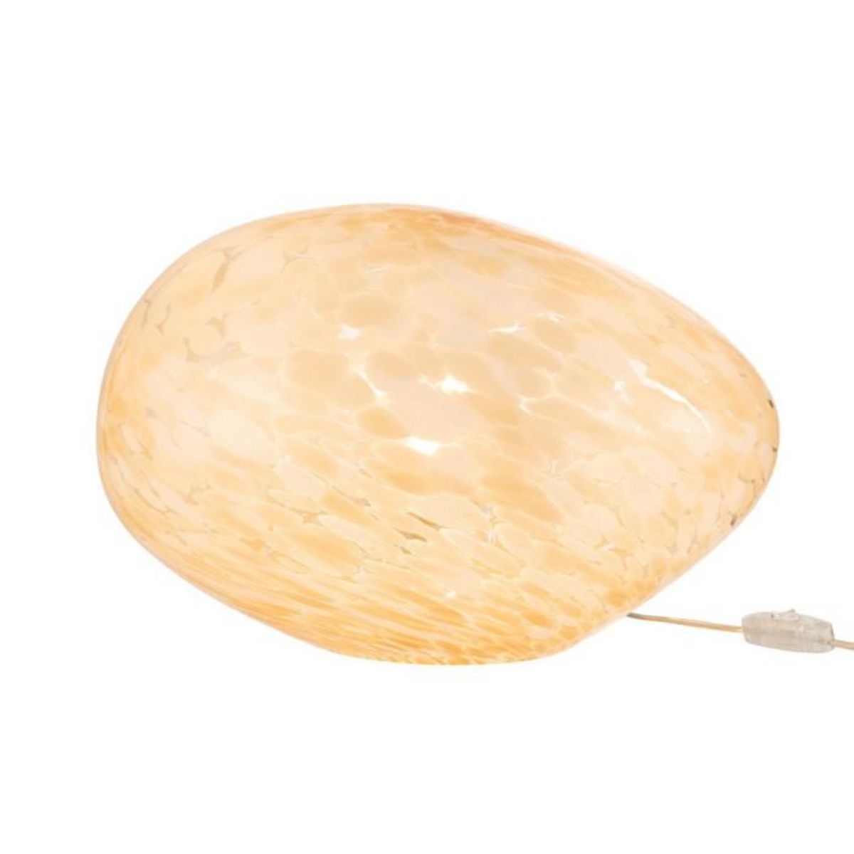 Paris Prix Lampe à Poser en Verre  Mélissa  24cm Beige