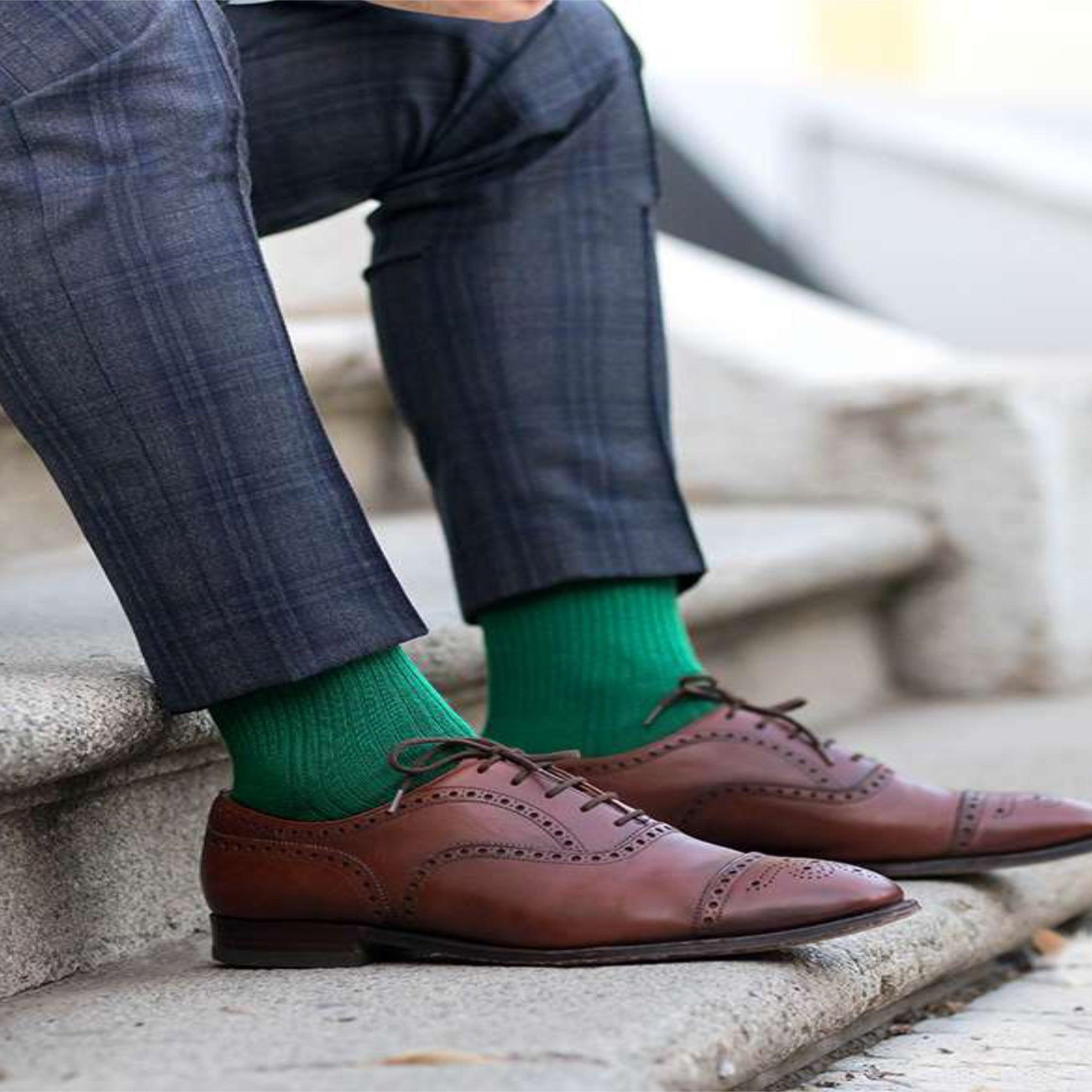 Voir la diapositive 5 : PIRIN HILL Chaussettes sans élastique coton bio vert foncé