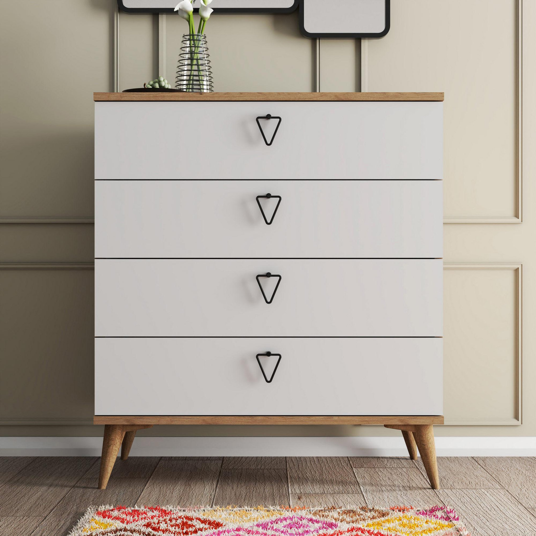 Voir la diapositive 2 : Habitat et Jardin Commode en bois  Versa-Ce  - 80 x 45 x 90 cm - Blanc