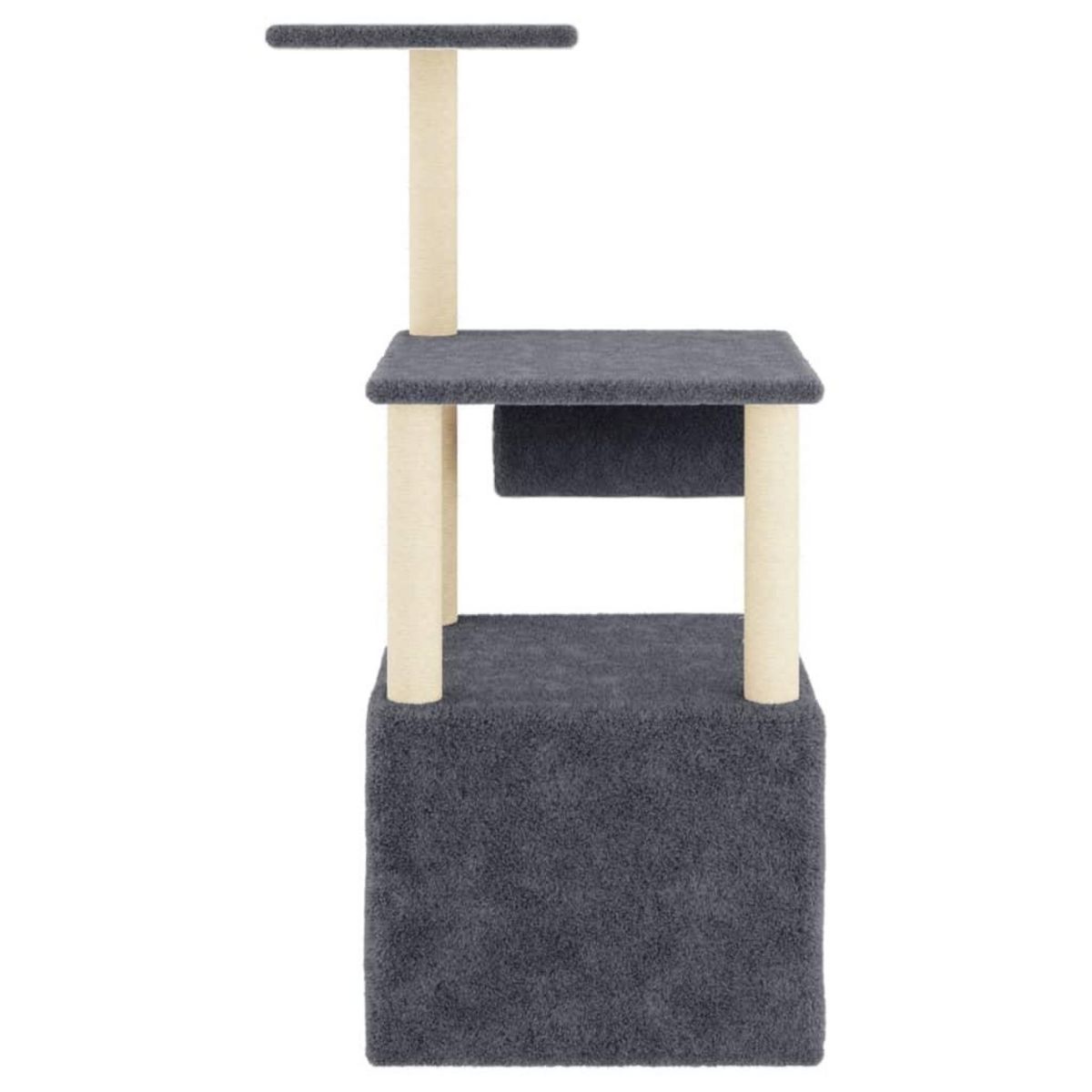 VIDAXL Arbre a chat avec griffoirs en sisal gris fonce 109,5 cm