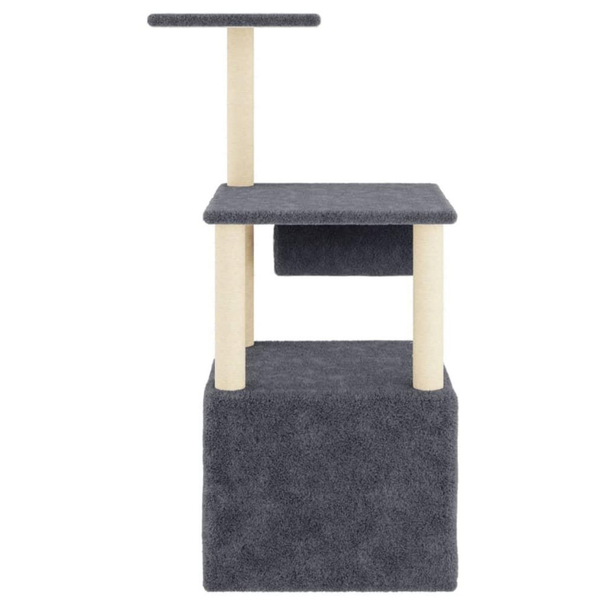 VIDAXL Arbre a chat avec griffoirs en sisal gris fonce 109,5 cm