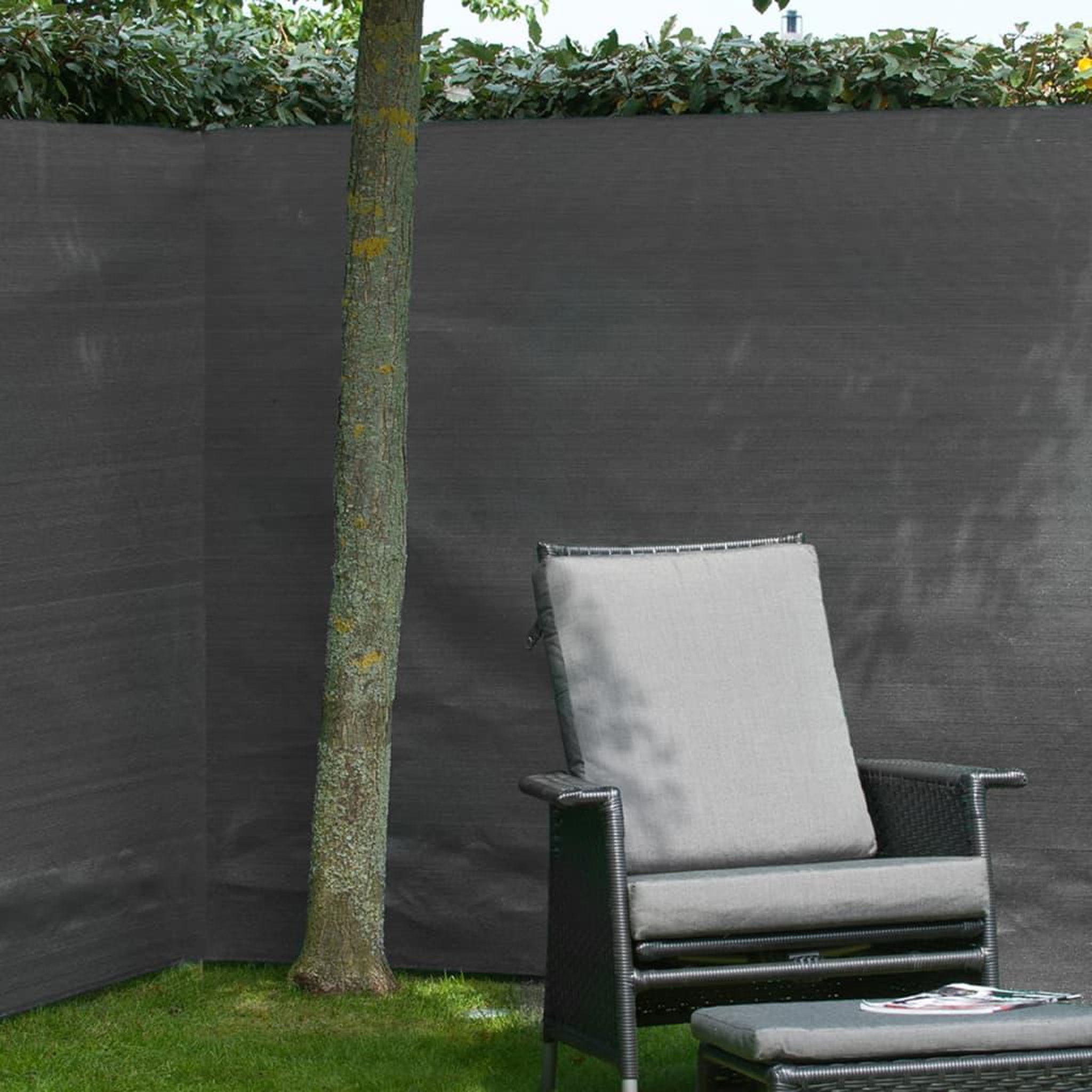 Voir la diapositive 2 : NATURE Nature Brise-vue de jardin PE 1 x 3 m Anthracite