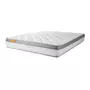 SEPTNUITS Pack matelas + sommier kit blanc 180x200 Memo Zen Mousse à mémoire de forme MAXI épaisseur + Couette + 2 oreillers