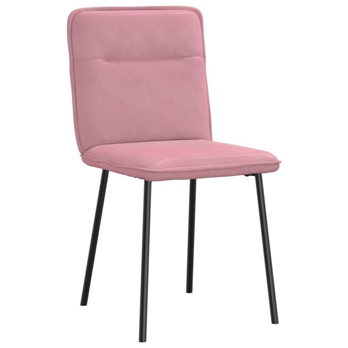 VIDAXL Chaises a manger lot de 4 Rose Velours