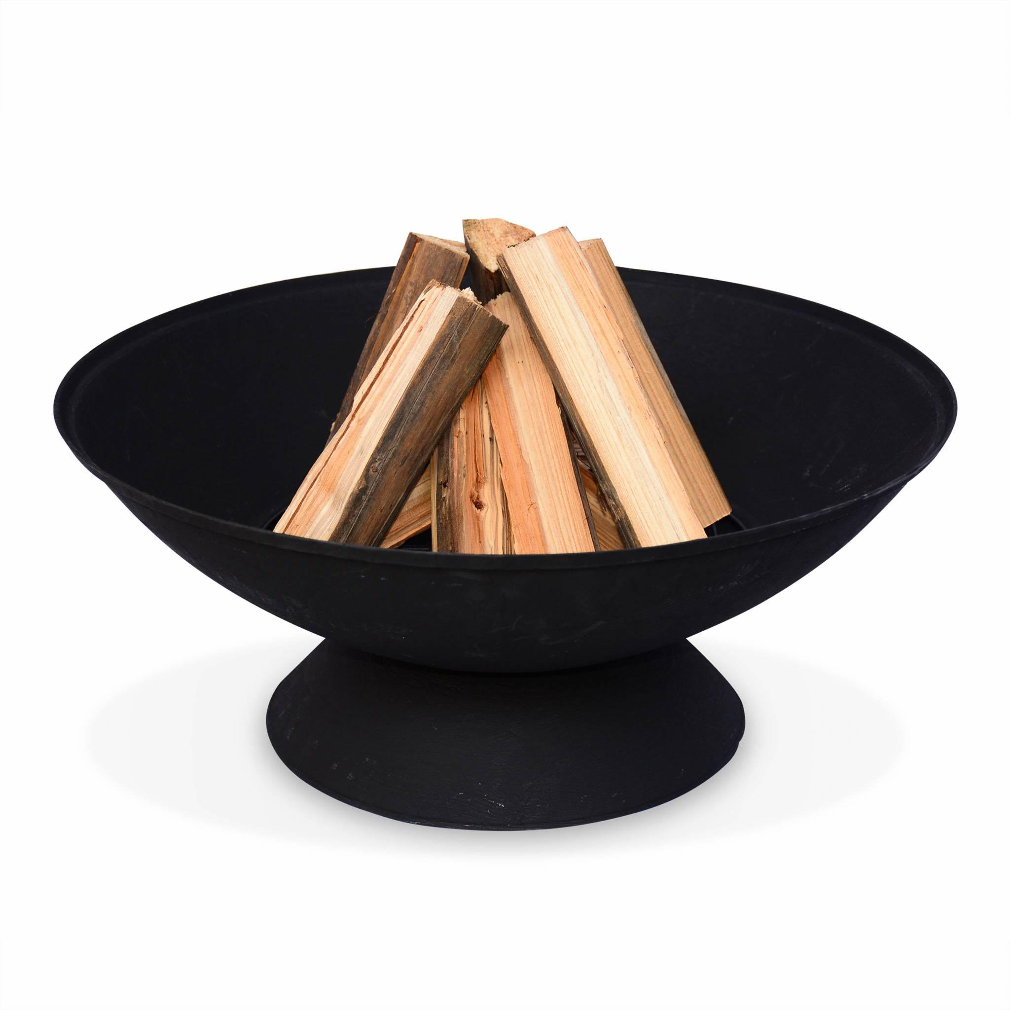 Voir la diapositive 1 : SWEEEK Braséro bois Ø56cm - Lavo noir - Chauffage extérieur en fonte. feu de bois. brasier