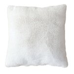 Paris Prix Coussin Déco Imitation Fourrure  Rabbit  40x40cm Blanc