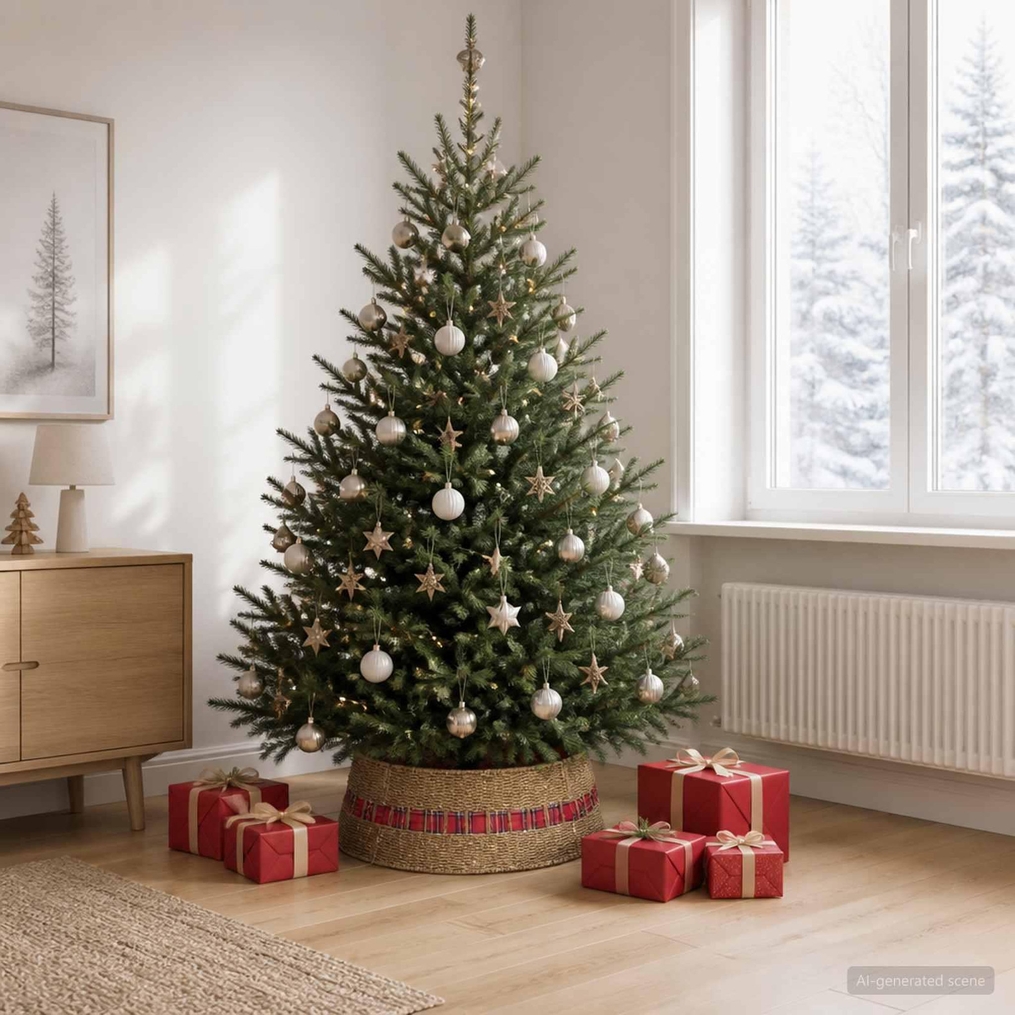 Voir la diapositive 2 : VIDAXL Collier de sapin de Noël Rond Naturel Diam. 75 x 25 cm
