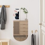 VIDAXL Miroir mural 35x80 cm Verre Ovale