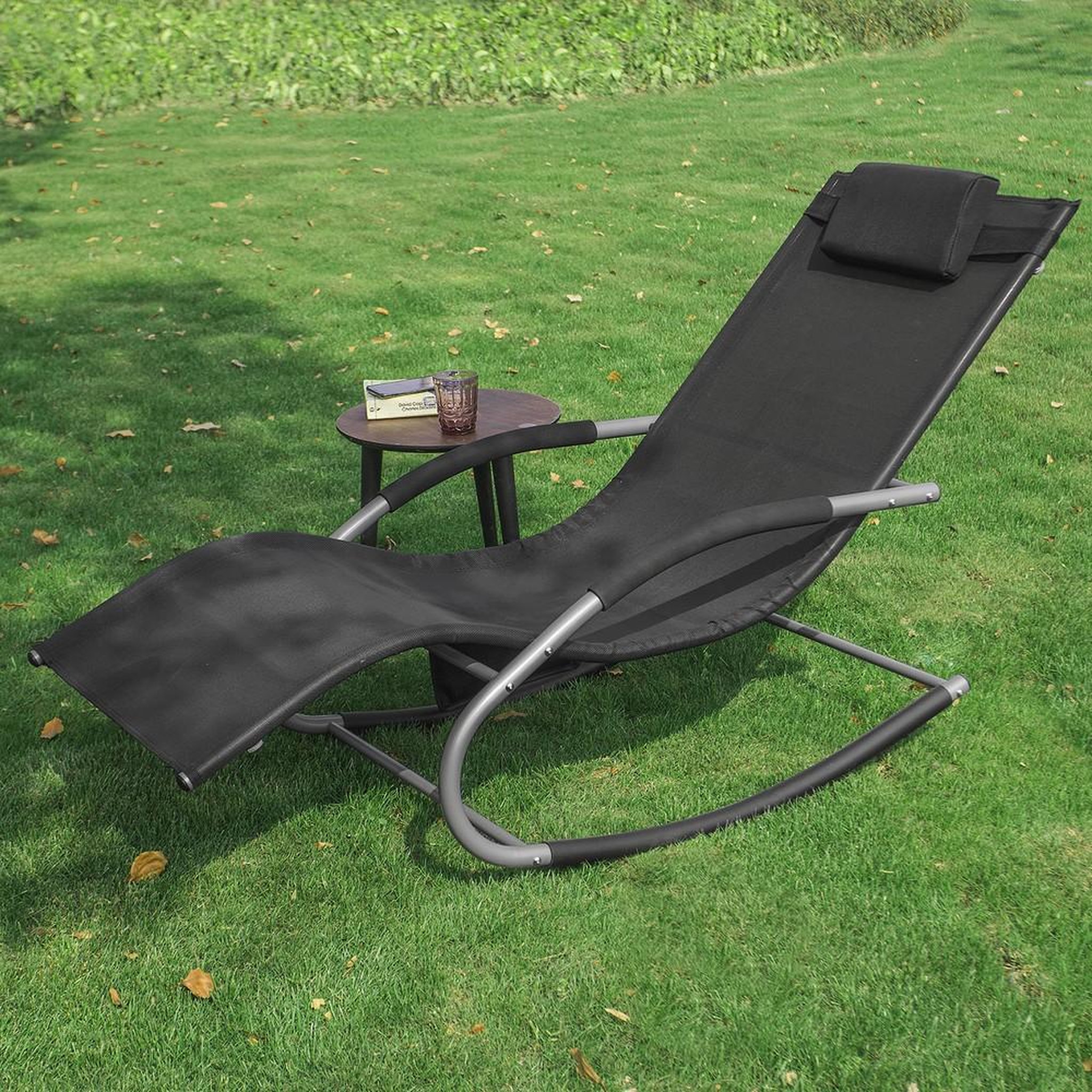 Voir la diapositive 2 : SOBUY SoBuy - Fauteuil À Bascule De Jardin pliable - Moderne - OGS28