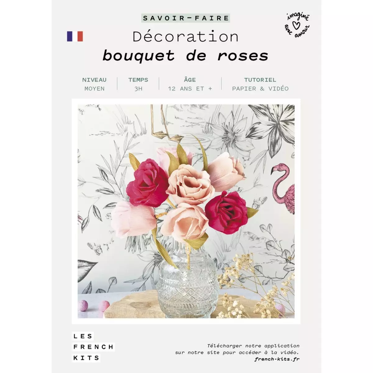  Coffret DIY papier - Bouquet de roses