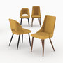 Voir la diapositive 1 : Rendez vous déco Pack 4 chaises en velours jaune-Pénélope
